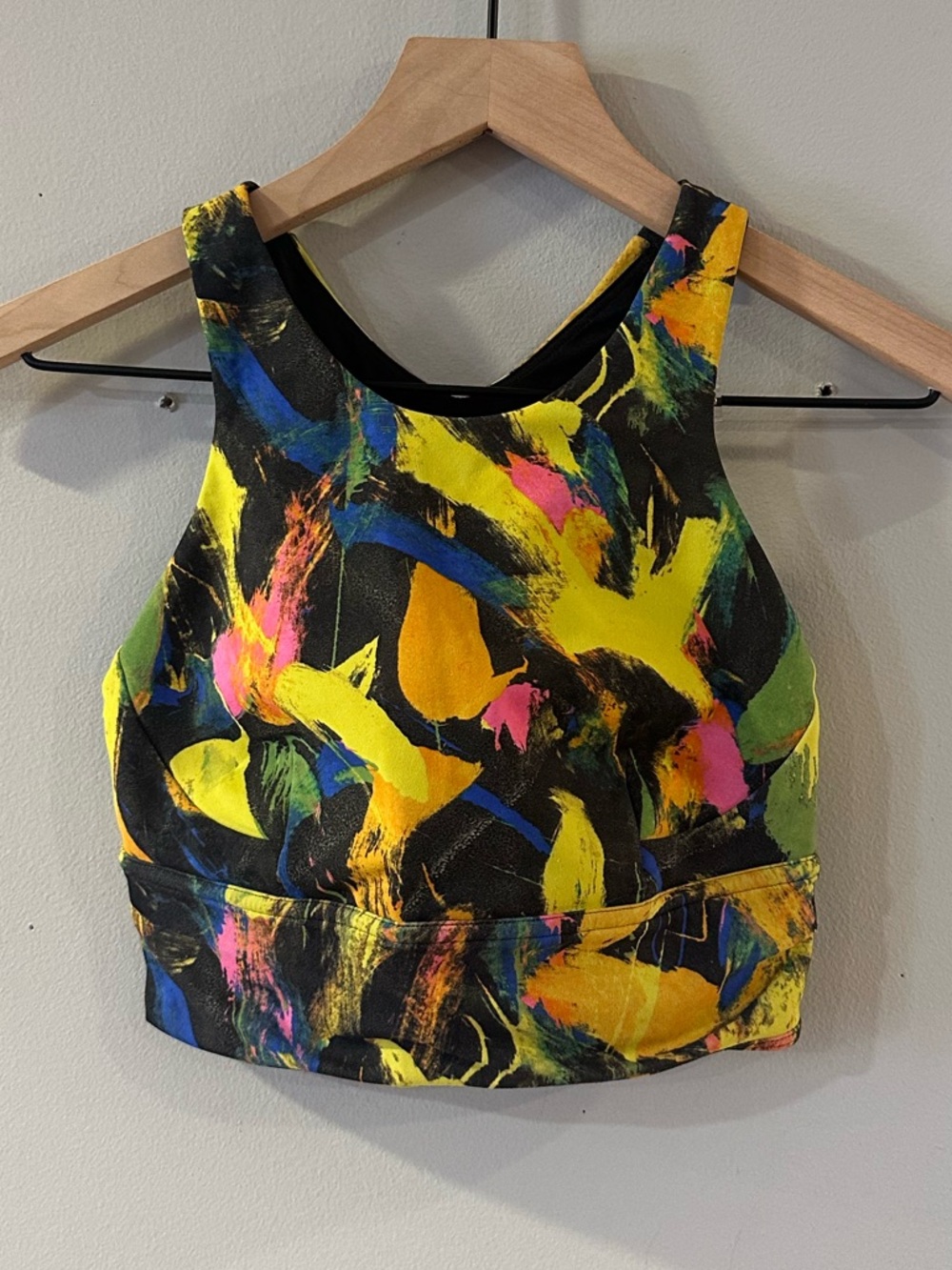 Lululemon Matching Set! Wunder Train Longline Bra & Shorts - Black Multi - Picture 2 of 9